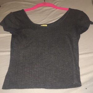 Gray crop top